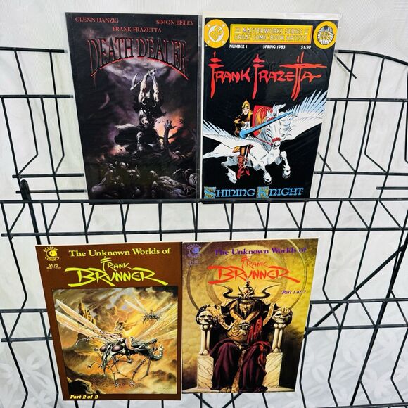 Death Dealer #1 Frank Frazetta Shining Knight & Unknown Worlds Frank Brunner 1-2